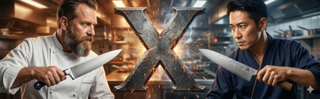 German knife vs Japanese knife: a visual comparison for home cooks