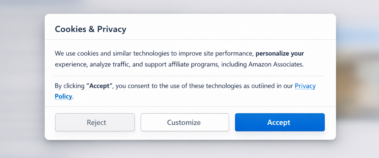 Cookies & Privacy Banner | Buyers Choice Lab